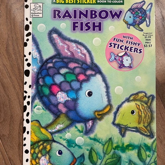 New "Rainbow Fish" Sticker/Activity/Coloring Book - Picture 1 of 8